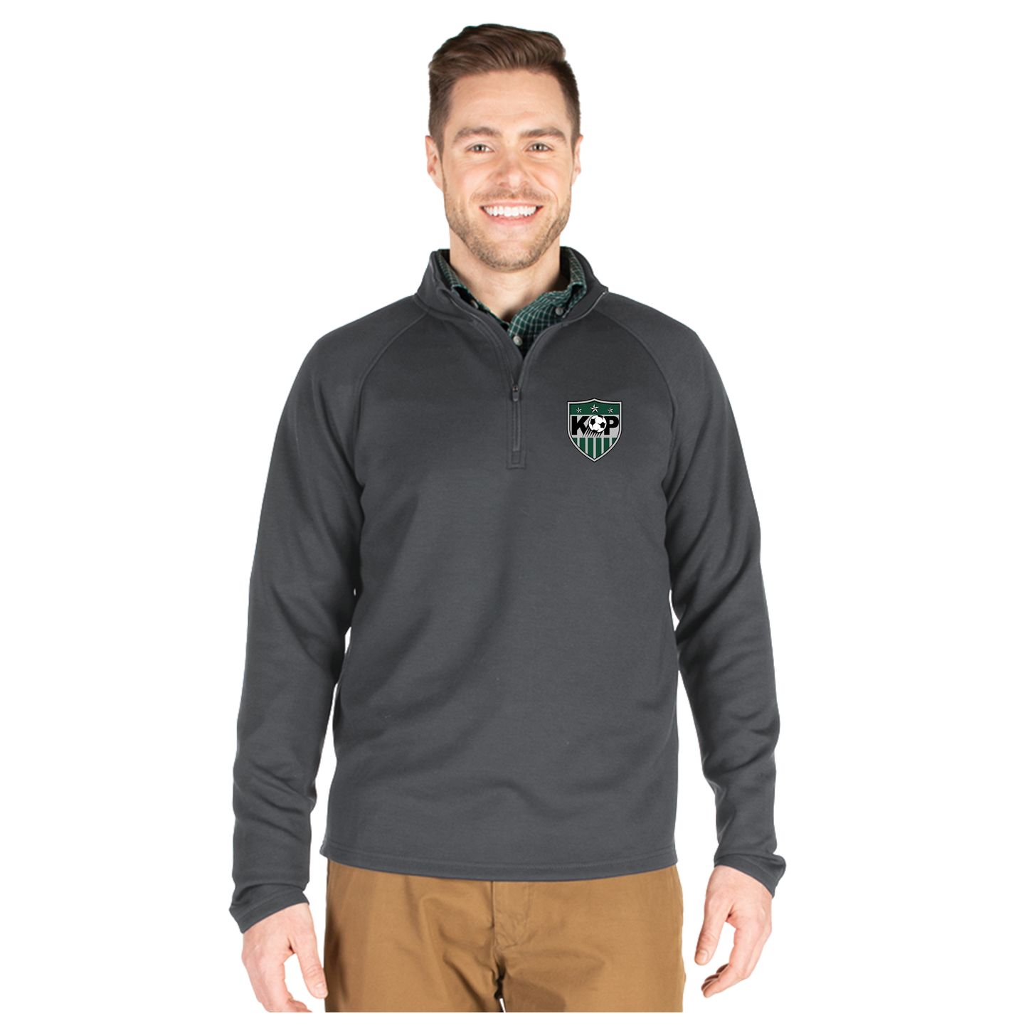 Men's Seaport Quarter Zip - KOP Soccer Logo
