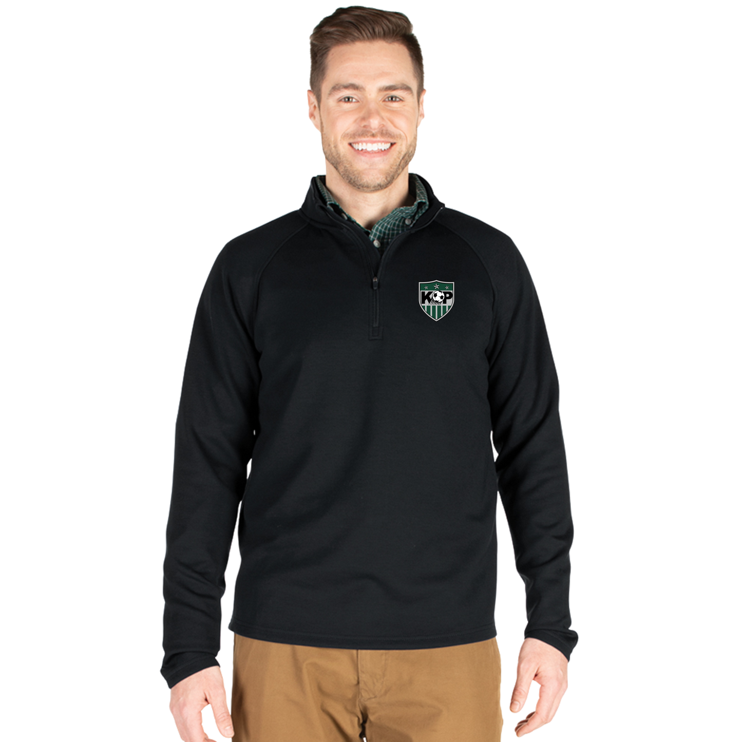 Men's Seaport Quarter Zip - KOP Soccer Logo