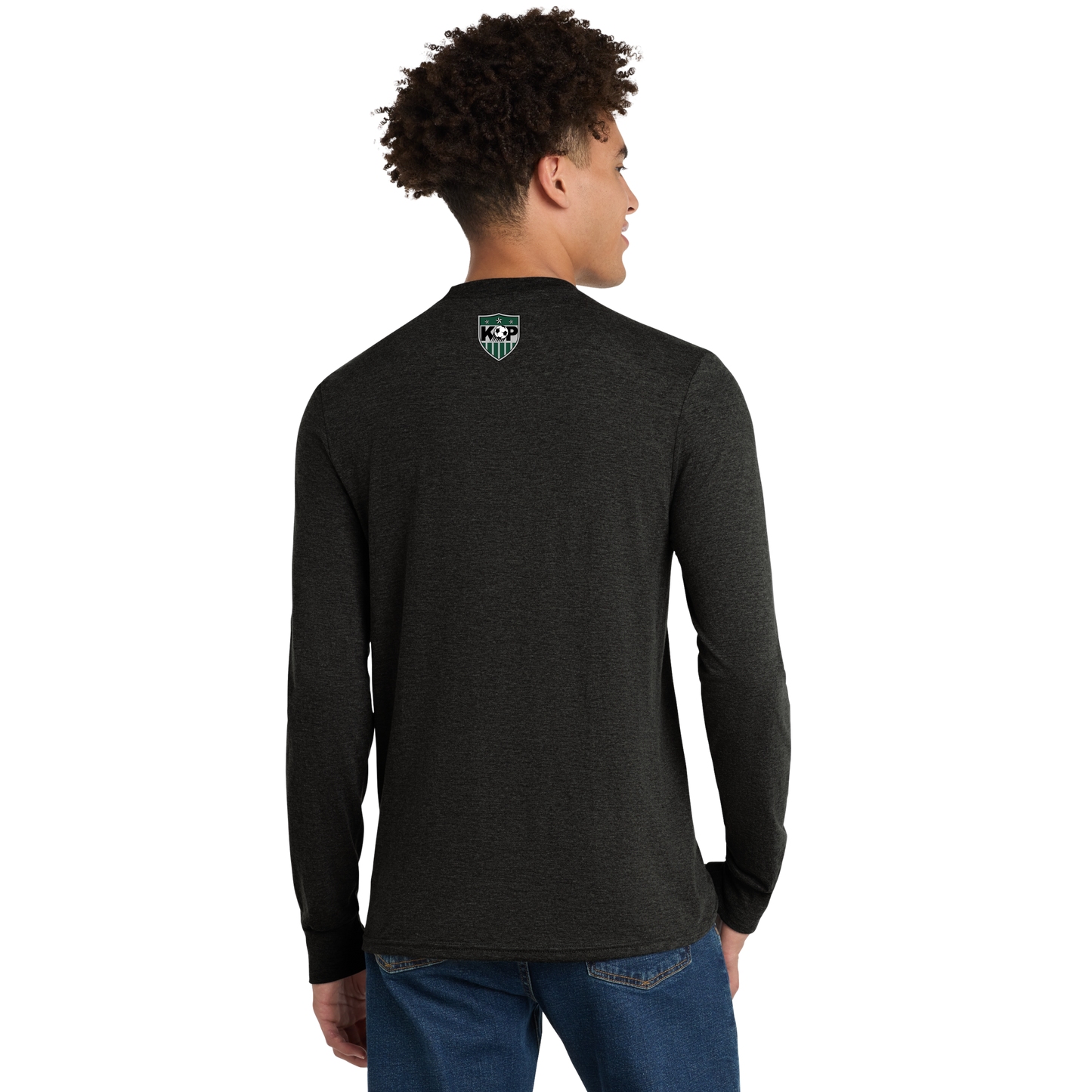 PANTHERS Long Sleeve Tri-blend Tee with Soccer Back Tag