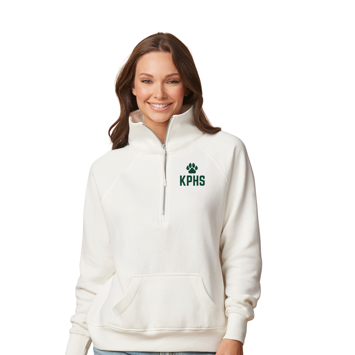 Ladies Boxy Half Zip Fleece