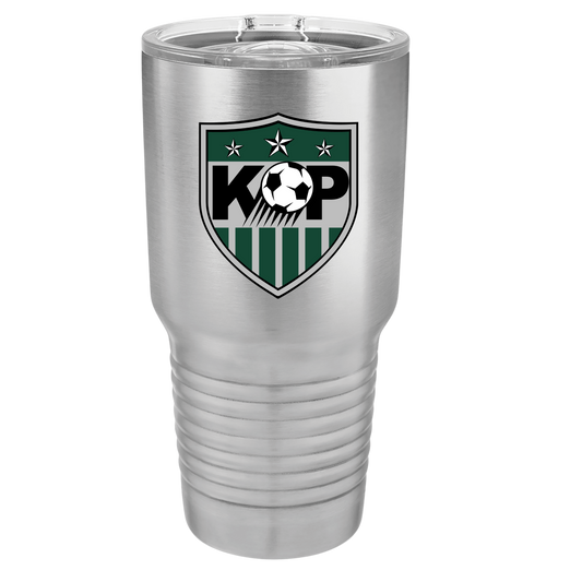 Polar Camel 30 oz. Stainless Steel Ringneck Tumbler with Slider Lid (Soccer Shield)