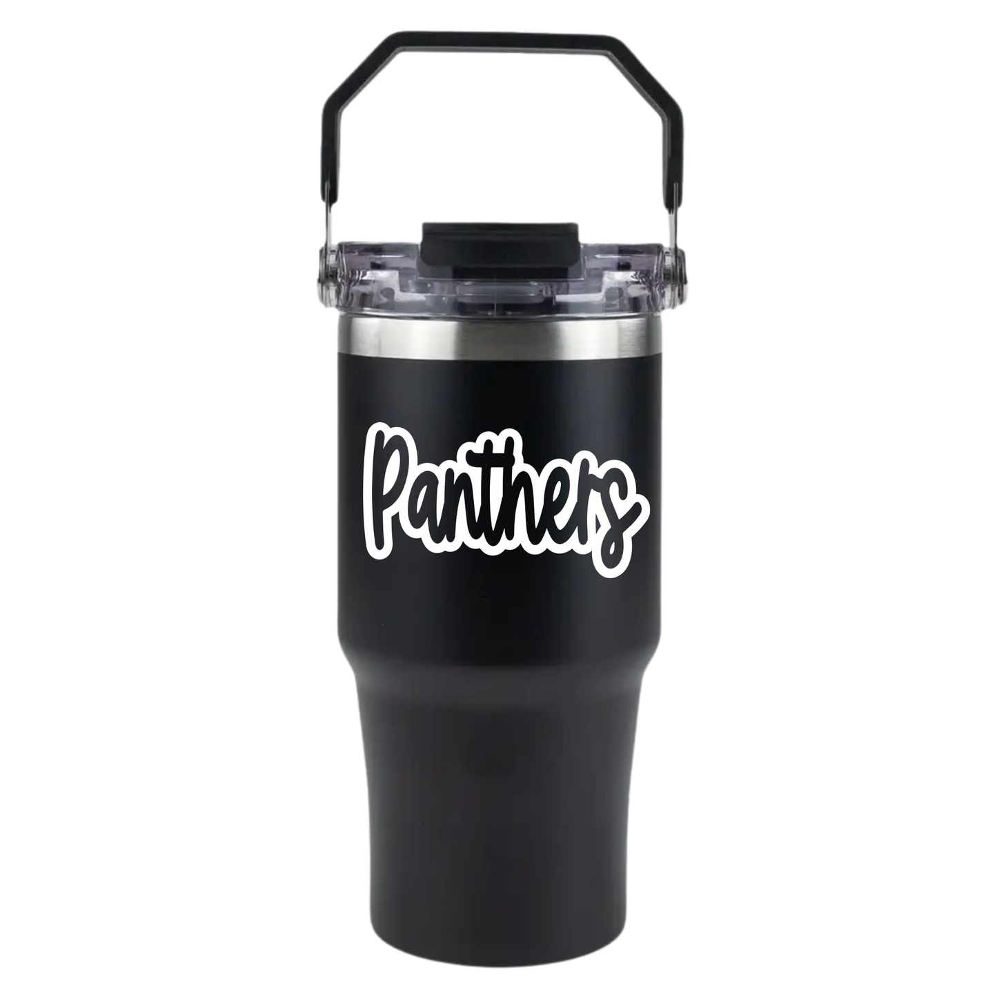 20oz Powder Coated Tri-Sip Tumbler (Black) - 2 Designs