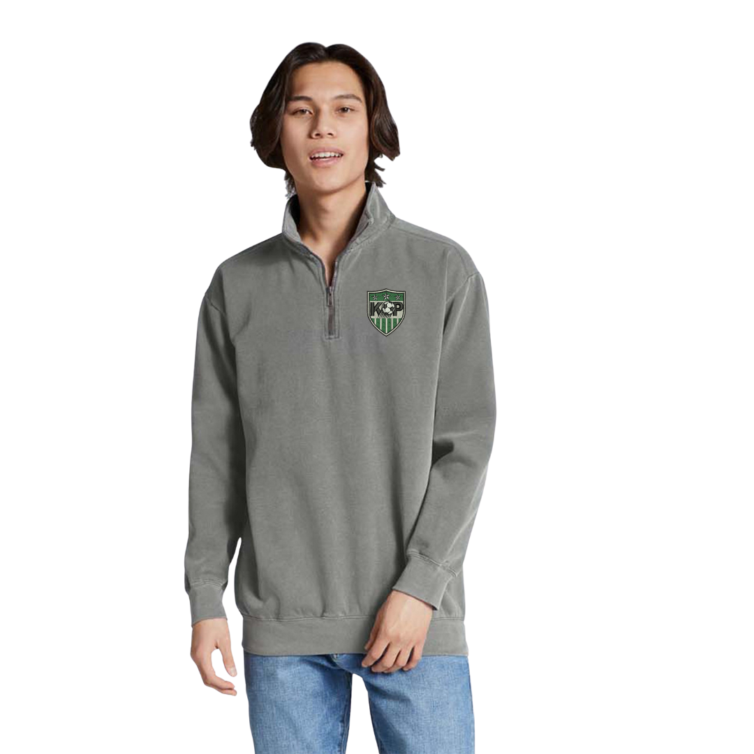 Comfort Colors® Ring Spun 1/4-Zip Sweatshirt with Embroidered Logo