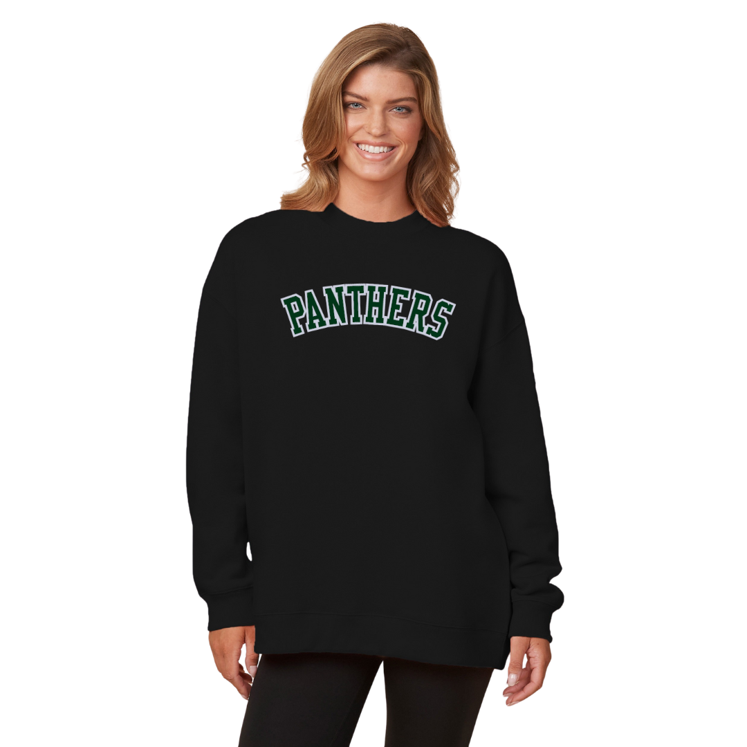 Panthers Enza® Ladies Off Duty Oversized Crew with Appliqued Panthers