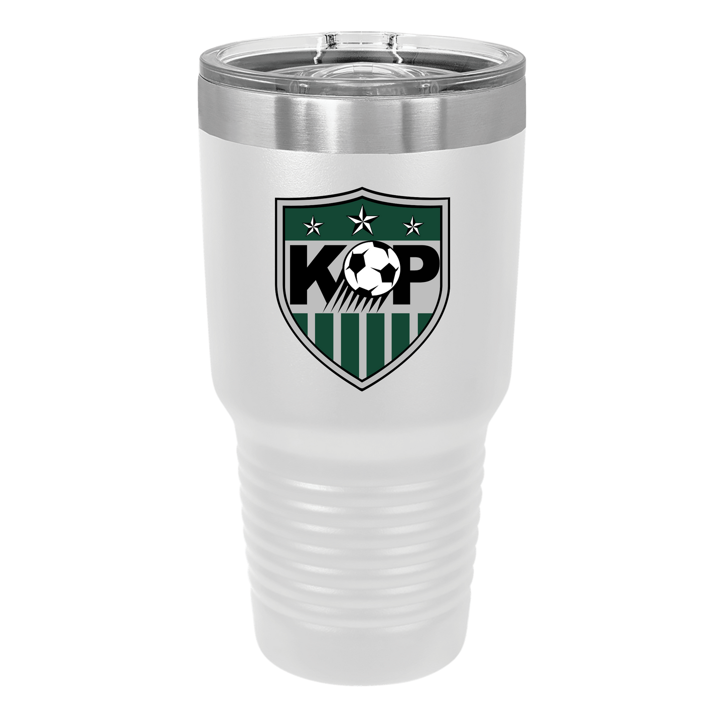 Polar Camel 30 oz. Stainless Steel Ringneck Tumbler with Slider Lid (Soccer Shield)