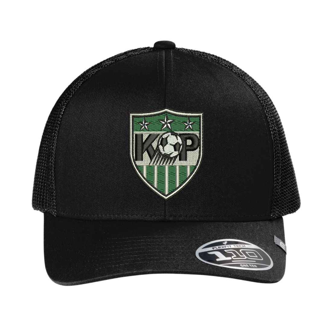 TravisMathew Cruz Trucker Cap with textured Flexstyle emblem