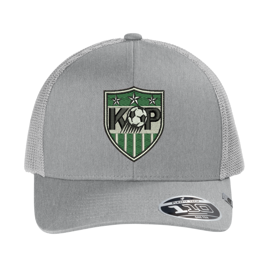 TravisMathew Cruz Trucker Cap with textured Flexstyle emblem