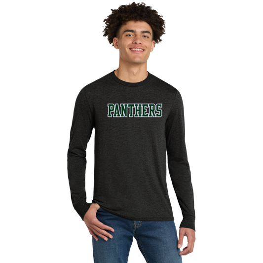 PANTHERS Long Sleeve Tri-blend Tee with Soccer Back Tag