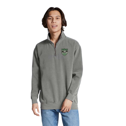 Comfort Colors® Ring Spun 1/4-Zip Sweatshirt with Embroidered Logo