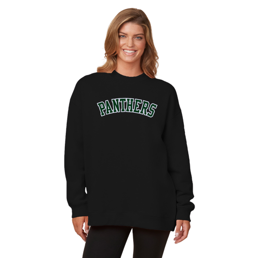 Panthers Enza® Ladies Off Duty Oversized Crew with Appliqued Panthers